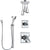 Delta Dryden Chrome Finish Shower System with Dual Thermostatic Control Handle, Diverter, Ceiling Mount Showerhead, and Hand Shower SS17T5114