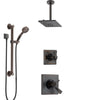 Delta Dryden Venetian Bronze Shower System with Dual Thermostatic Control, Diverter, Ceiling Mount Showerhead, and Grab Bar Hand Shower SS17T511RB7