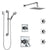 Delta Dryden Chrome Shower System with Dual Thermostatic Control, Diverter, Showerhead, 3 Body Sprays, and Hand Shower with Grab Bar SS17T5127