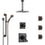 Delta Dryden Venetian Bronze Dual Thermostatic Control Shower System, Diverter, Ceiling Showerhead, 3 Body Sprays, and Grab Bar Hand Spray SS17T512RB3