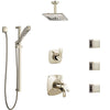 Delta Tesla Polished Nickel Shower System with Dual Thermostatic Control, Diverter, Ceiling Showerhead, 3 Body Sprays, and Hand Shower SS17T521PN4