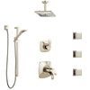 Delta Tesla Polished Nickel Shower System with Dual Thermostatic Control, Diverter, Ceiling Showerhead, 3 Body Sprays, and Hand Shower SS17T521PN5