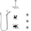 Delta Vero Chrome Shower System with Dual Thermostatic Control, 6-Setting Diverter, Ceiling Mount Showerhead, 3 Body Sprays, and Hand Shower SS17T5324