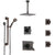 Delta Vero Venetian Bronze Dual Thermostatic Control Shower System, Diverter, Ceiling Showerhead, 3 Body Sprays, and Grab Bar Hand Spray SS17T532RB2