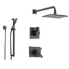 Delta Vero Venetian Bronze Shower System with Thermostatic Shower Handle, 3-setting Diverter, Large Rain Square Showerhead, and Handheld Shower Spray SS17T5384RB