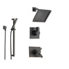 Delta Vero Venetian Bronze Shower System with Thermostatic Shower Handle, 3-setting Diverter, Square Modern Showerhead, and Handheld Shower SS17T5385RB