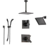 Delta Vero Venetian Bronze Shower System with Thermostatic Shower Handle, 6-setting Diverter, Large Rain Square Showerhead, Handheld Shower Spray, and Wall Mount Shower Head SS17T5392RB