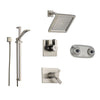 Delta Vero Stainless Steel Shower System with Thermostatic Shower Handle, 6-setting Diverter, Modern Square Showerhead, Handheld Shower, and Dual Body Spray Plate SS17T5394SS