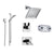 Delta Vero Chrome Shower System with Thermostatic Shower Handle, 6-setting Diverter, Modern Square Showerhead, Handheld Shower, and Dual Body Spray Plate SS17T5394