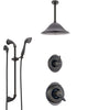 Delta Victorian Venetian Bronze Shower System with Dual Thermostatic Control Handle, Diverter, Ceiling Mount Showerhead, and Hand Shower SS17T551RB5