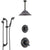 Delta Victorian Venetian Bronze Shower System with Dual Thermostatic Control Handle, Diverter, Ceiling Mount Showerhead, and Hand Shower SS17T551RB5