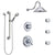 Delta Victorian Chrome Shower System with Dual Thermostatic Control, Diverter, Showerhead, 3 Body Sprays, and Hand Shower with Grab Bar SS17T5521