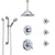 Delta Victorian Chrome Shower System with Dual Thermostatic Control, Diverter, Ceiling Showerhead, 3 Body Sprays, and Grab Bar Hand Shower SS17T5527