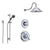 Delta Victorian Chrome Shower System with Thermostatic Shower Handle, 3-setting Diverter, Large Rain Showerhead, and Handheld Shower SS17T5582