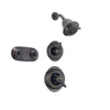 Delta Victorian Venetian Bronze Shower System with Thermostatic Shower Handle, 3-setting Diverter, Showerhead, and Dual Body Spray Shower Plate SS17T5584RB