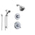 Delta Victorian Chrome Shower System with Thermostatic Shower Handle, 3-setting Diverter, Showerhead, and Handheld Shower Spray SS17T5585