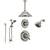 Delta Victorian Stainless Steel Shower System with Thermostatic Shower Handle, 6-setting Diverter, Large Ceiling Mount Rain Showerhead, Handheld Shower, and Wallmount Showerhead SS17T5594SS