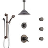 Delta Trinsic Venetian Bronze Dual Thermostatic Control Shower System, Diverter, Ceiling Showerhead, 3 Body Sprays, Grab Bar Hand Spray SS17T591RB5