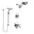 Delta Trinsic Chrome Finish Shower System with Dual Thermostatic Control, Diverter, Dual Showerhead, and Temp2O Hand Shower with Slidebar SS17T5922