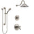 Delta Trinsic Dual Thermostatic Control Handle Stainless Steel Finish Shower System, Diverter, Showerhead, and Hand Shower with Grab Bar SS17T592SS5