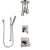 Delta Ara Dual Thermostatic Control Handle Stainless Steel Finish Shower System, Diverter, Ceiling Mount Showerhead, and Hand Shower SS17T672SS6