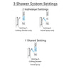 Delta Arzo Chrome Shower System with Dual Thermostatic Control Handle, Diverter, Ceiling Mount Showerhead, and Hand Shower with Grab Bar SS17T8612