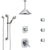 Delta Addison Chrome Shower System with Dual Thermostatic Control, Diverter, Ceiling Showerhead, 3 Body Sprays, and Grab Bar Hand Shower SS17T9224