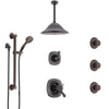 Delta Addison Venetian Bronze Dual Thermostatic Control Shower System, Diverter, Ceiling Showerhead, 3 Body Sprays, Grab Bar Hand Spray SS17T922RB3