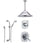 Delta Addison Chrome Shower System with Thermostatic Shower Handle, 3-setting Diverter, Large Ceiling Mount Rain Showerhead, and Handheld Shower SS17T9281