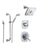 Delta Addison Chrome Shower System with Thermostatic Shower Handle, 3-setting Diverter, Modern Square Showerhead, and Handheld Shower SS17T9284