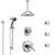 Delta Cassidy Chrome Shower System with Dual Thermostatic Control, Diverter, Ceiling Mount Showerhead, 3 Body Sprays, and Hand Shower SS17T9717