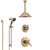 Delta Cassidy Champagne Bronze Shower System with Dual Thermostatic Control Handle, Diverter, Ceiling Mount Showerhead, and Hand Shower SS17T971CZ5