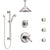 Delta Cassidy Polished Nickel Shower System with Dual Thermostatic Control, Diverter, Ceiling Showerhead, 3 Body Sprays, and Hand Shower SS17T971PN1