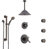 Delta Cassidy Venetian Bronze Dual Thermostatic Control Shower System, Diverter, Ceiling Showerhead, 3 Body Sprays, Grab Bar Hand Spray SS17T971RB7