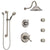 Delta Cassidy Dual Thermostatic Control Stainless Steel Finish Shower System, Diverter, Showerhead, 3 Body Sprays, and Grab Bar Hand Spray SS17T971SS1