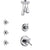 Delta Cassidy Chrome Finish Shower System with Dual Thermostatic Control Handle, Diverter, Ceiling Mount Showerhead, and 3 Body Sprays SS17T9726