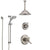 Delta Cassidy Dual Thermostatic Control Stainless Steel Finish Shower System, Diverter, Ceiling Mount Showerhead, and Temp2O Hand Shower SS17T972SS2