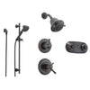 Delta Cassidy Venetian Bronze Shower System with Thermostatic Shower Handle, 6-setting Diverter, Showerhead, Handheld Shower Spray, and Dual Spray Shower Plate SS17T9792RB