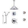 Delta Cassidy Chrome Shower System with Thermostatic Shower Handle, 6-setting Diverter, Large Ceiling Mount Rain Showerhead, Handheld Shower, and 2 Body Sprays SS17T9795