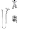 Delta Trinsic Chrome Finish Shower System with Integrated Diverter, Ceiling Mount Showerhead, and Temp2O Hand Shower with Slidebar SS2485912