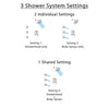 Delta Trinsic Chrome Finish Shower System with Control Handle, Integrated 3-Setting Diverter, Showerhead, and 3 Body Sprays SS248595