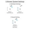 Delta Trinsic Chrome Finish Shower System with Control Handle, Integrated 3-Setting Diverter, Dual Showerhead, and 3 Body Sprays SS248599