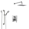 Delta Ara Chrome Finish Shower System with Control Handle, Integrated 3-Setting Diverter, Showerhead, and Hand Shower with Grab Bar SS2486710