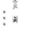 Delta Ara Chrome Finish Shower System with Control Handle, Integrated 3-Setting Diverter, Ceiling Mount Showerhead, and 3 Body Sprays SS248674