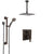 Delta Ara Venetian Bronze Shower System with Control Handle, Integrated Diverter, Ceiling Mount Showerhead, and Hand Shower with Grab Bar SS24867RB1