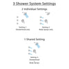 Delta Cassidy Chrome Finish Shower System with Control Handle, Integrated 3-Setting Diverter, Showerhead, and 3 Body Sprays SS248977