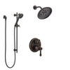 Delta Cassidy Venetian Bronze Shower System with Control Handle, Integrated 3-Setting Diverter, Showerhead, and Hand Shower with Slidebar SS24897RB1