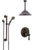 Delta Cassidy Venetian Bronze Shower System with Control Handle, Integrated Diverter, Ceiling Mount Showerhead, and Grab Bar Hand Shower SS24897RB8