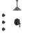 Delta Cassidy Venetian Bronze Shower System with Control Handle, Integrated 3-Setting Diverter, Ceiling Mount Showerhead, and 3 Body Sprays SS24897RB9