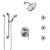 Delta Trinsic Chrome Shower System with Control Handle, Integrated Diverter, Showerhead, 3 Body Sprays, and Hand Shower with Grab Bar SS249592